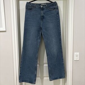Zara High Waisted Wide Leg Jeans Size 8